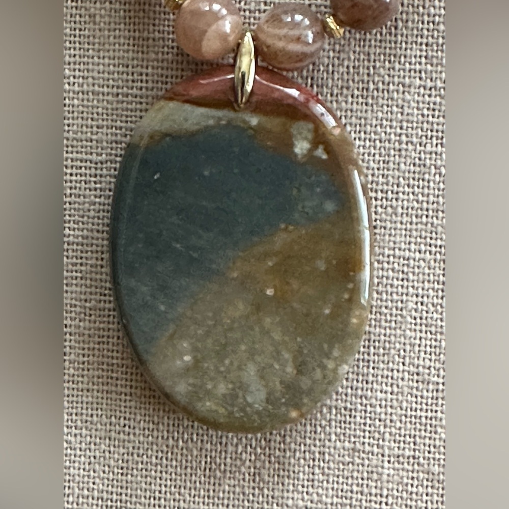 22 inch Moonstone and Jasper bead necklace NWOT - Picture 8 of 16
